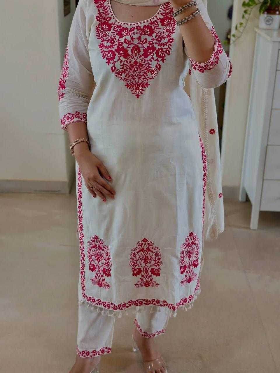 Silk Cotton Embroidery Ladies Suit - MYLUXURY LANE ENTERPRISE